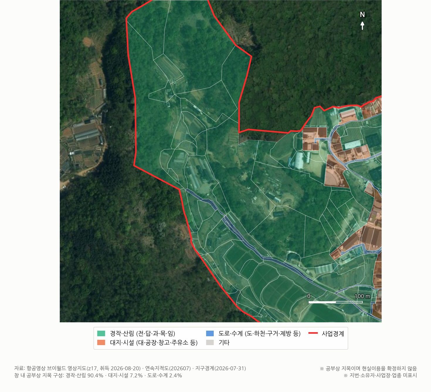 광명시흥 지구 내 경작지가 연속된 공간구조 확대도 | 법무법인(유) 엘케이파트너스